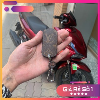 Bao da chìa khóa xe máy Honda Air Blade, Lead, Vision,Vario 2 nút Handmade - Da Thật