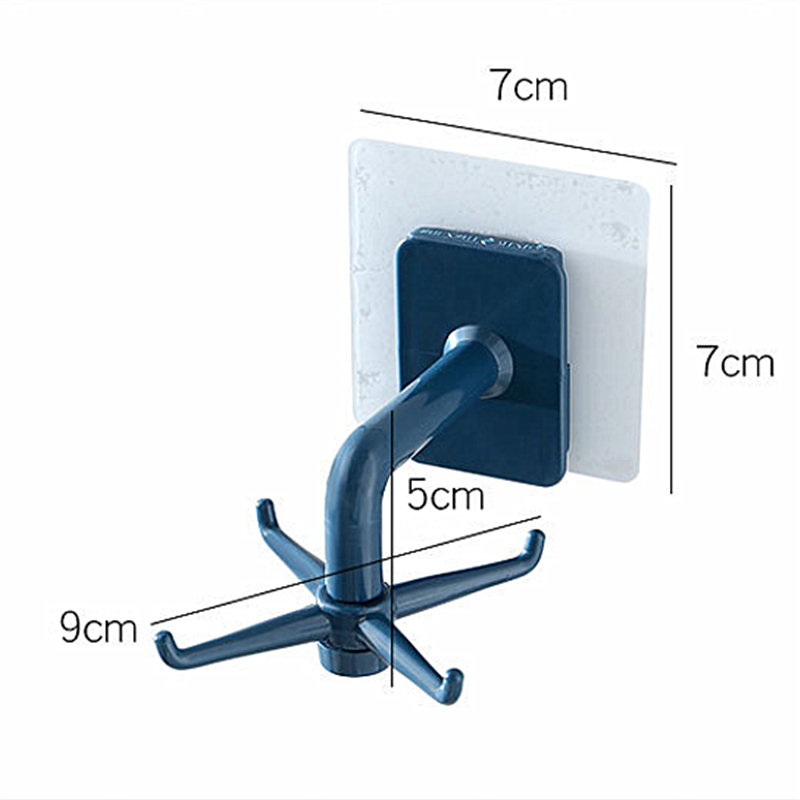Móc Treo Tường Không Đục Lỗ Xoay 360 Độ° Móc Dán Tường Treo Đồ Dùng Nhà Bếp Xoay Được