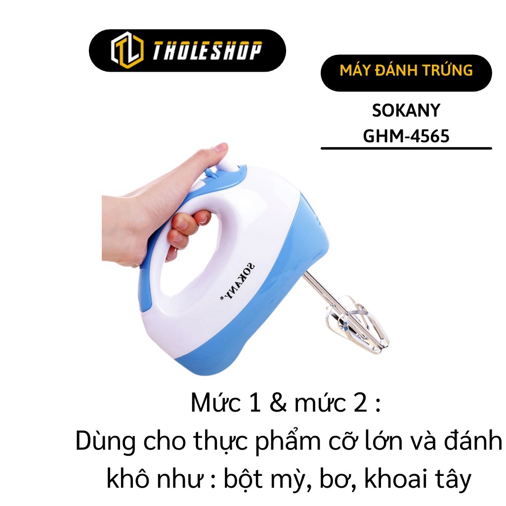 [SGD] Máy đánh trứng SOKANY GHM 4565 7 cấp độ Công suất cao, thiết kế thông minh - Dụng cụ nhà bếp  2337