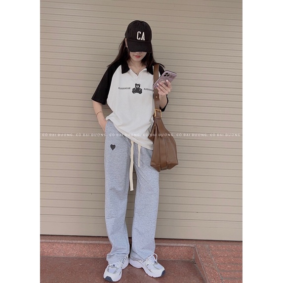 quần da cá thêu tim 813