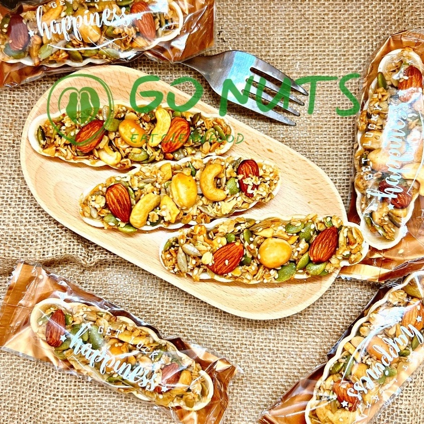 Bánh thuyền mix hạt dinh dưỡng go nuts không đường ăn kiêng giảm cân tự - ảnh sản phẩm 1