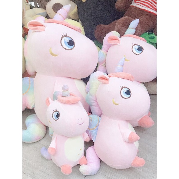 Gấu bông kì lân Unicorn bụng bự tròn way dễ thương hàng nhập bông mịn ôm siêu mềm