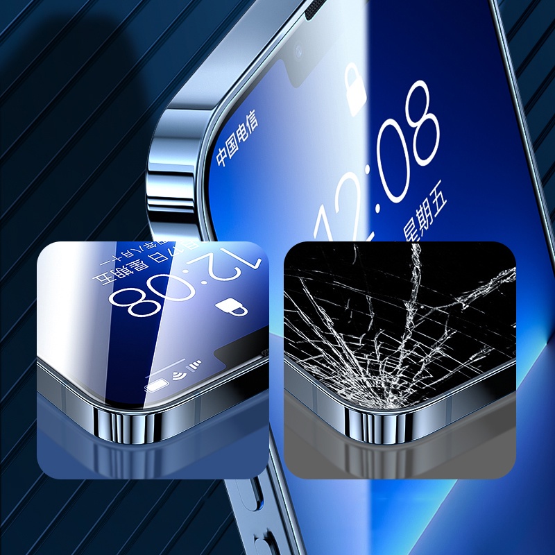 Suntaiho trong suốt Kính cường lực 9D bảo vệ toàn màn hình thích hợp cho iPhone 15 Pro Max 12 13 14 11 Pro Max XS MAX XR X 6 6S 7 8 Plus chống bẩn Glass Film