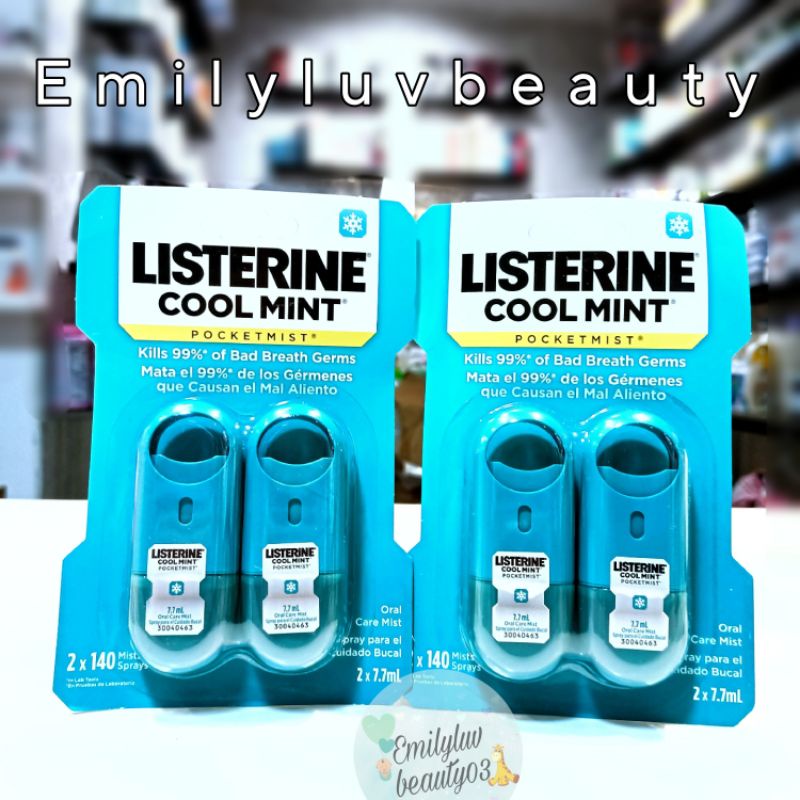 Xịt thơm miệng Listerine 7.7ml Mỹ 1cặp/1cái lẻ