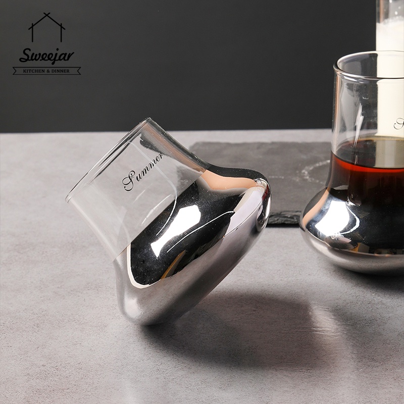 Sweejar Cốc Thủy Tinh Cách Nhiệt Hình UFO Sáng Tạo 350ML/450ML