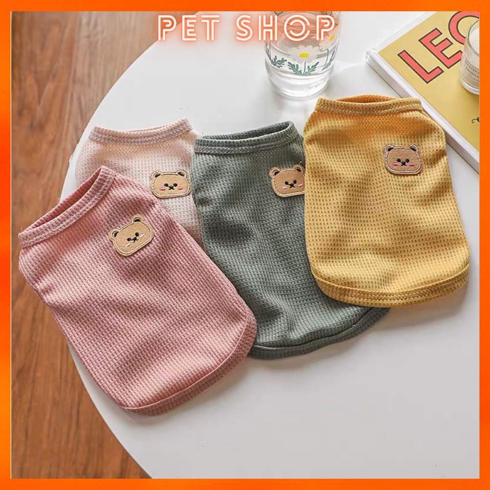 Áo Ba Lỗ Mỏng Thoáng Khí Dễ Thương Cho Thú Cưng, Chất Liệu Mỏng Phù Hợp Mùa Hè, Quần áo cho chó mèo