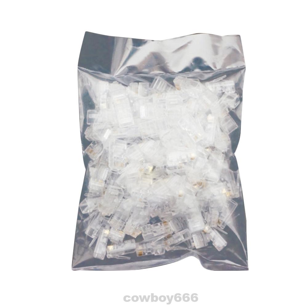 Set 100 đầu nối mạng màu vàng