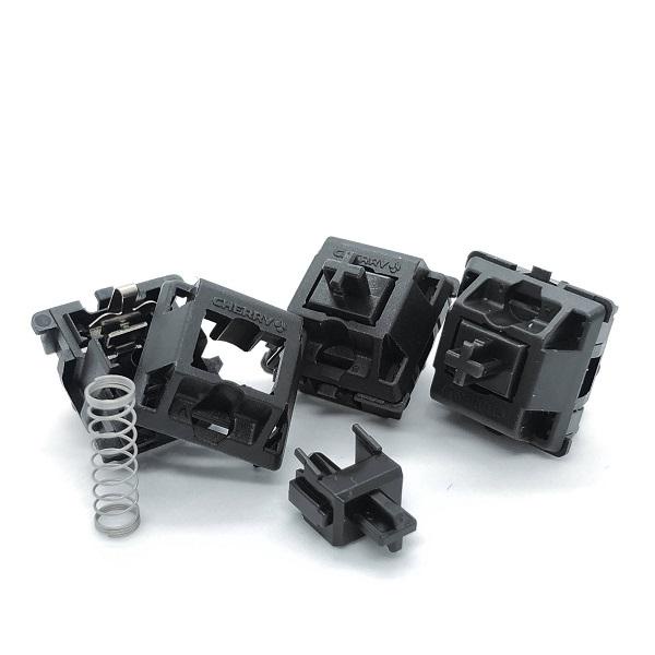 10 switch Cherry MX Hyperglide Black 5 pin - Switch bàn phím cơ - Switch Cherry MX Black