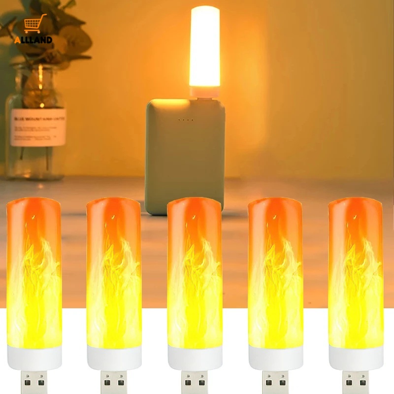 1 Đèn LED Hình Ngọn Lửa Trang Trí Phong Cách Cổ Điển