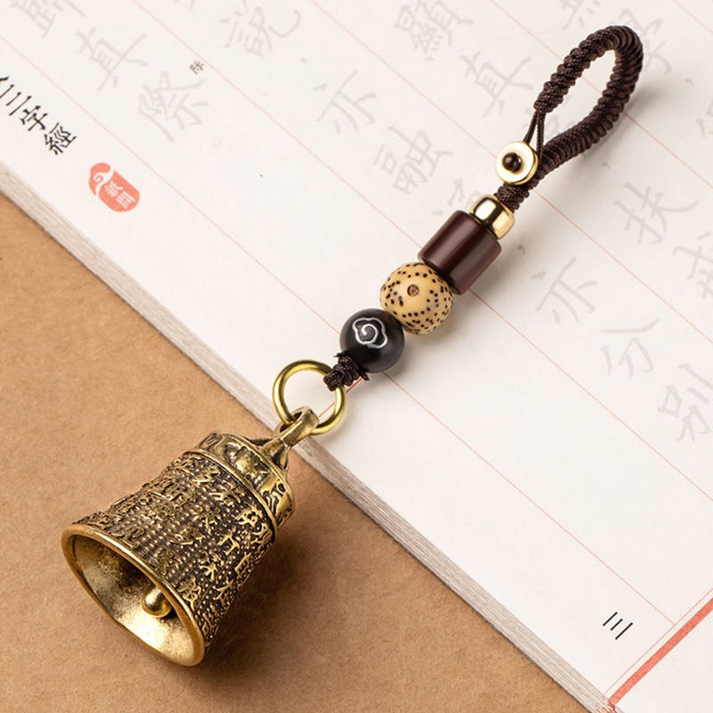 Chuông Phật Bằng Đồng Thau Handmadeu1 Phong Cách Cổ Điển Dùng Treo Chìa Khóa / Trang Sức