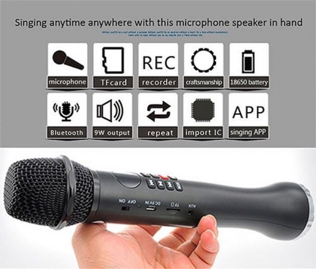 Micro hát karaoke bluetooth L598 hổ trợ ghi âm