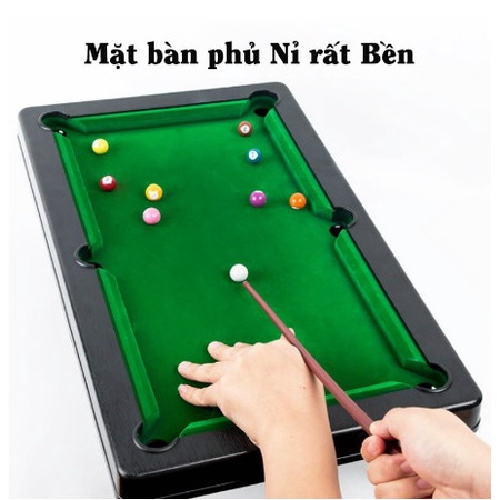 Đồ Chơi Trẻ Em - Bàn Bi A Mini Dành Cho Trẻ Em 10 Bi Đánh Số , Mặt Bàn Nỉ Không Bong