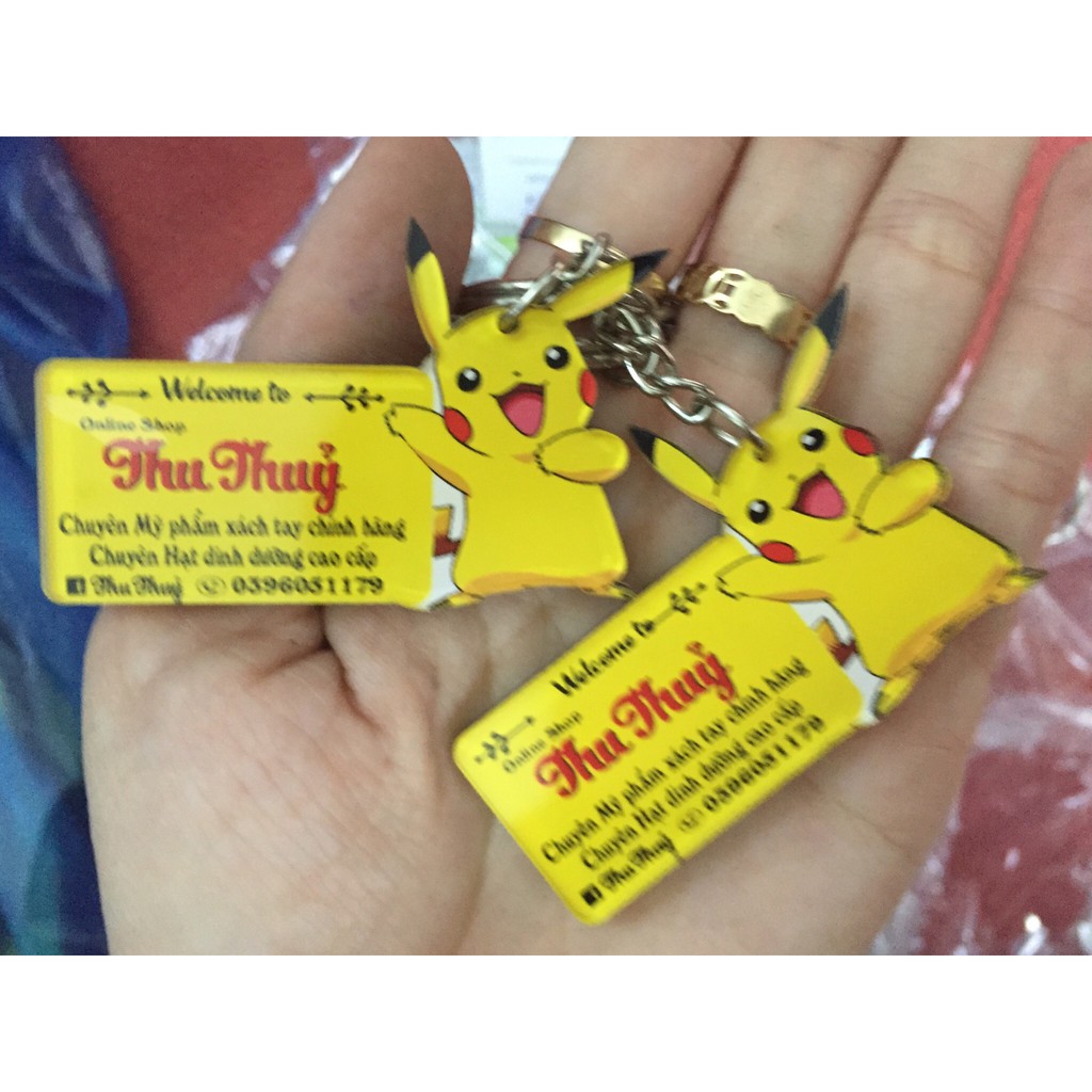 Móc Khóa Hình Pikachu XInh Xắn- Móc Khóa Cắt Theo Yêu Cầu