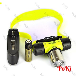 Đèn Pin LẶN BIỂN đội đầu, ánh sáng 1200Lm + Tặng 1 Pin sạc 18650 + FREE Bộ sạc Pin - POKI