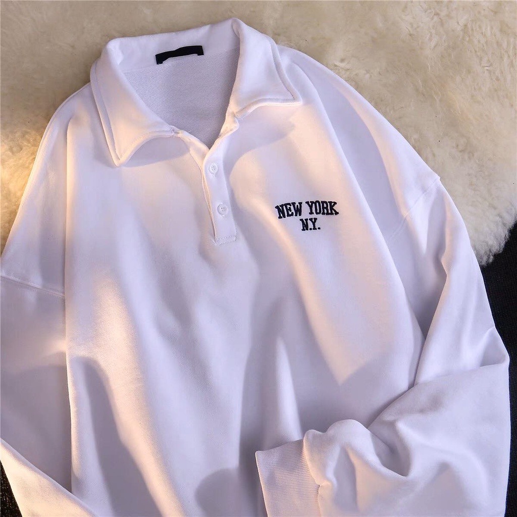 Áo Sweater NY Kiểu Dáng Unisex Chất Liệu Nỉ Bông - Hàng Quảng Châu Cao Cấp | BigBuy360 - bigbuy360.vn
