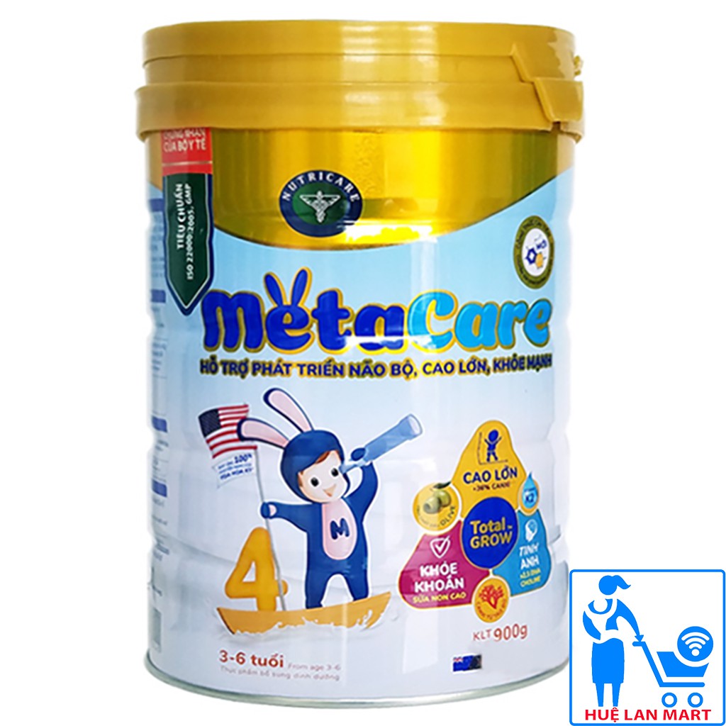 [CHÍNH HÃNG] Sữa Bột MetaCare Total GROW 4 Hộp 900g (Cho bé 3-6 tuổi)