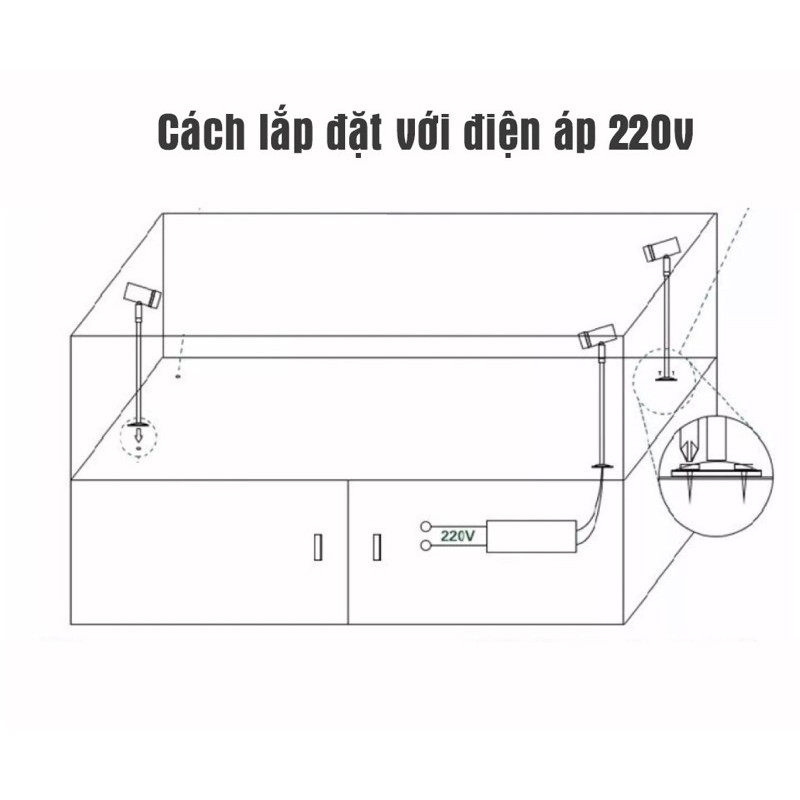 Đèn rọi tủ kính, đèn rọi trưng bày sản phẩm, đèn rọi trang sức, đèn đọc sách,, chạy cắm USB, đèn tiktok