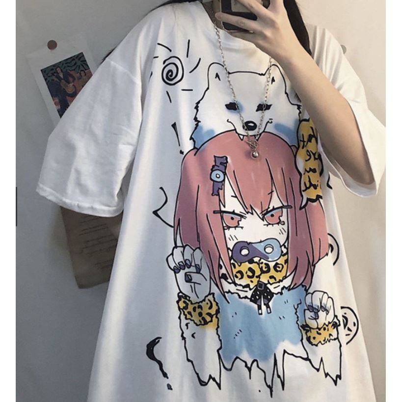 ÁO THUN, ÁO PHÔNG TAY LỠ UNISEX FORM RỘNG OVERSIZE ANIME M57