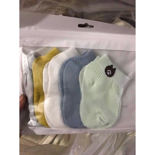 Set 5 đôi tất gấu lưới dành cho bé