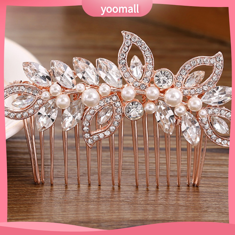 Yomall♡ Trâm Cài Tóc Đính Ngọc Trai Giả Thanh Lịch Cho Cô Dâu