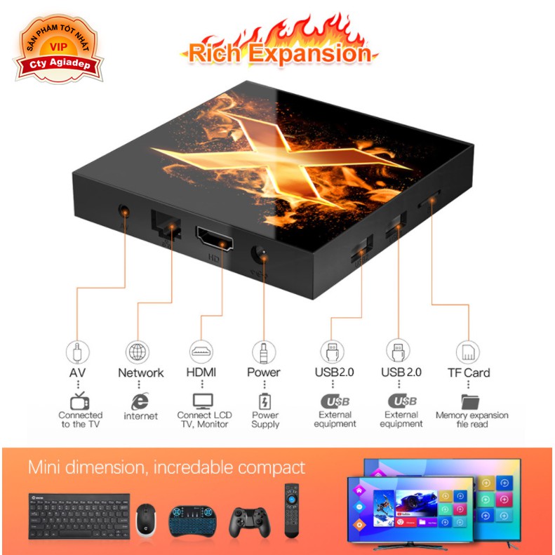 TVbox Android 10 Hỗ trợ điều khiển giọng nói + Bluetooth Giormani Vonta X1