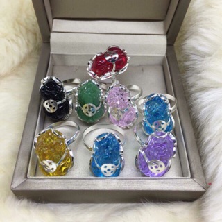 NHẪN TỲ HƯU NỮ ĐÁ THẠCH ANH BỌC BẠC TA CAO CẤP 925 KHÔNG PHAI MÀU