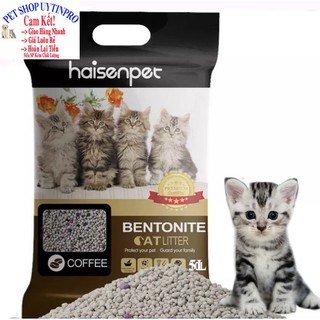 CÁT VỆ SINH CHO MÈO Haisenpet Bentonite Túi 5L - Pet shop Uytinpro