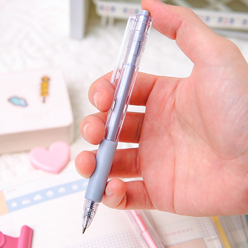Bút Bi Mực Đen Ngòi 0.5mm Có Thể Thu Gọn Tiện Dụng Cho Học Sinh