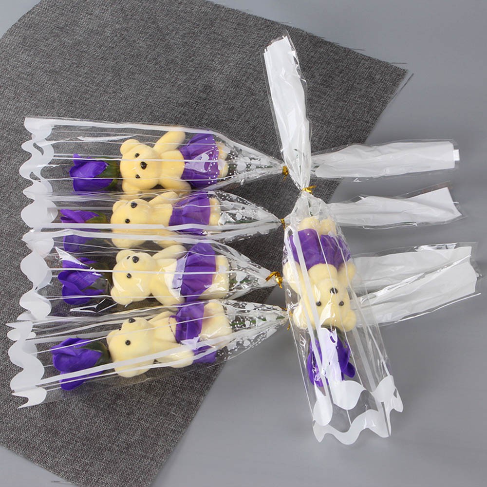 Bộ 5 Xà Phòng Hình Gấu Bông Dễ Thương Lãng Mạn Dùng Làm Quà Tặng