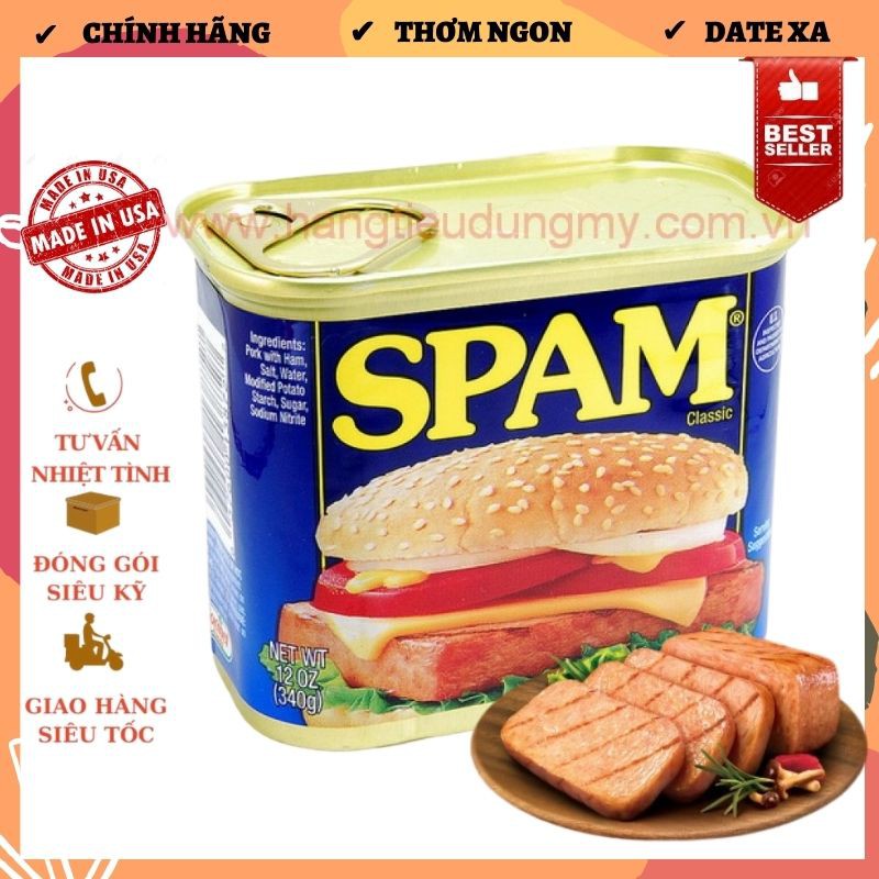 Thịt Hộp Spam Mỹ | Hormel Spam 340g | Thơm ngon mà tiện lợi