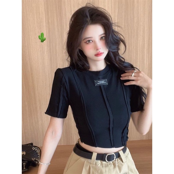 [Hot] Áo Thun gân len Body Dài Tay Vạt Chéo Nhún EO 🦋🦋🦋C