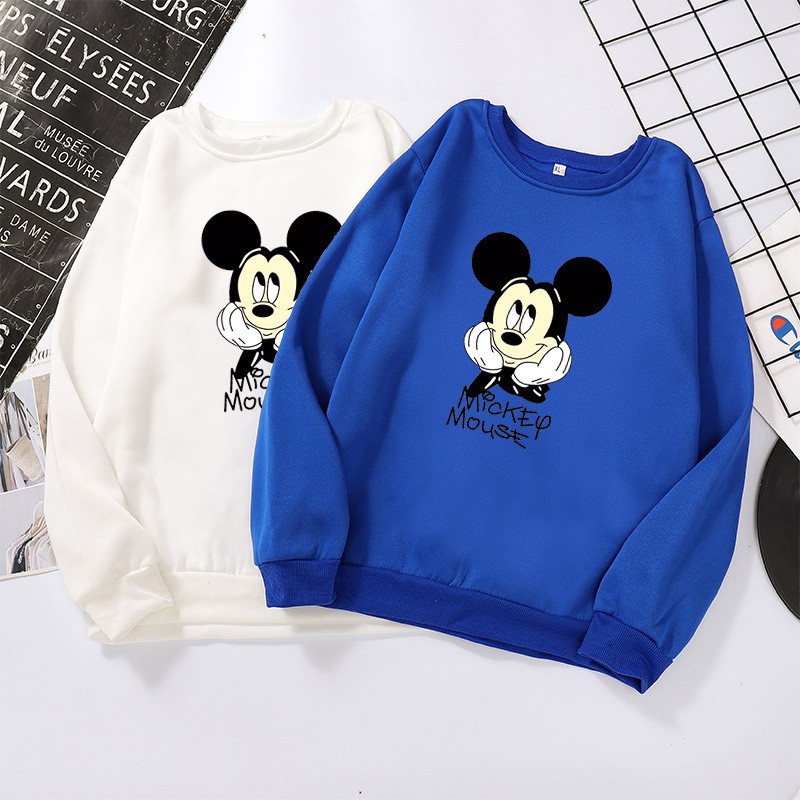 Áo Hoodies Tay Dài Hoạ Tiết Chuột Mickey Cho Nam Và Nữ