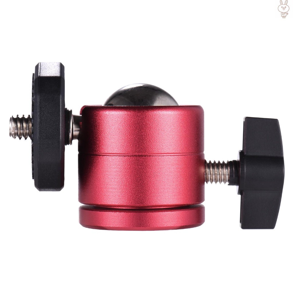 RD Mini Ball Head 360 Degree Rotatable Aluminum Alloy Ball Head Mount with 1/4 Inch Screw for Camera Camcorder Tripod