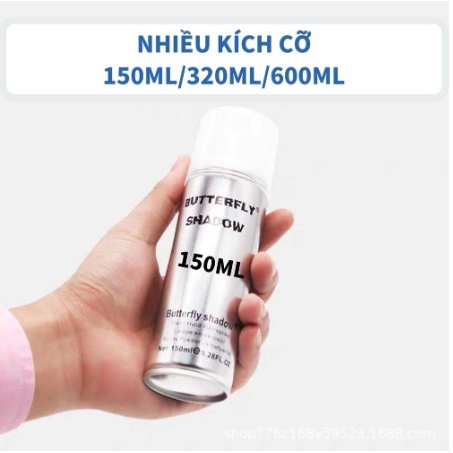 Gôm xịt tóc Butterfly Shadow 150ml 320ml 600ml Chính hãng, Gôm bạc giữ nếp tạo kiểu nam nữ