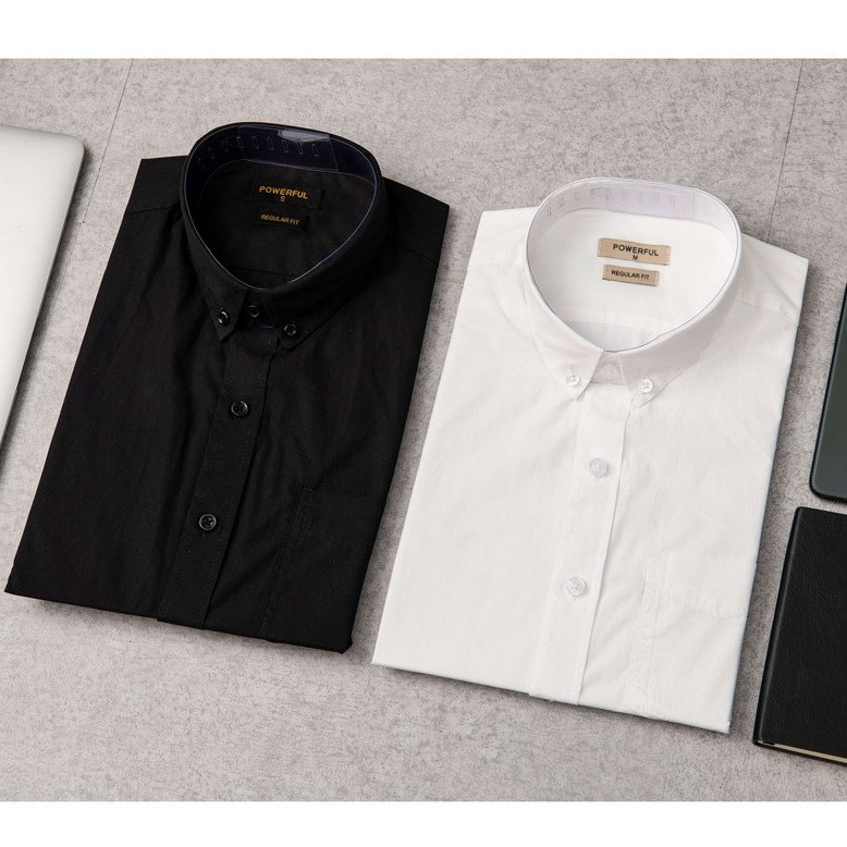 Áo sơ mi nam cao cấp 2020,100%cotton,màu đen ngắn tay | BigBuy360 - bigbuy360.vn
