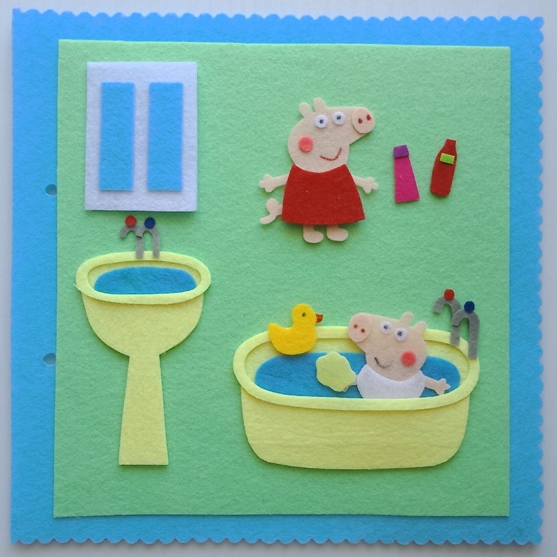 Sách vải Gia đình lợn Peppa  - Peppa Big Quiet book - Tulip Store Handmade