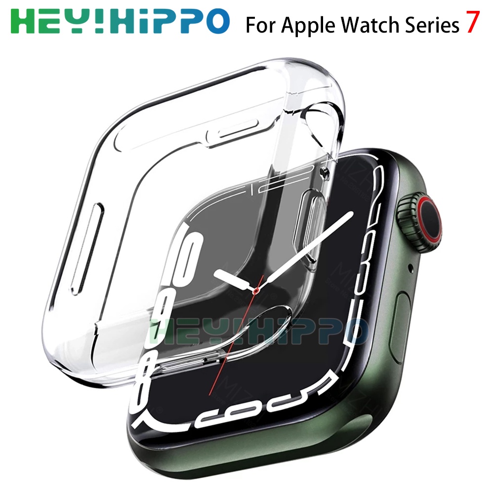Ốp đồng hồ TPU mềm bảo vệ toàn diện thích hợp cho Apple Watch Series 7 Iwatch 7 41mm 45mm