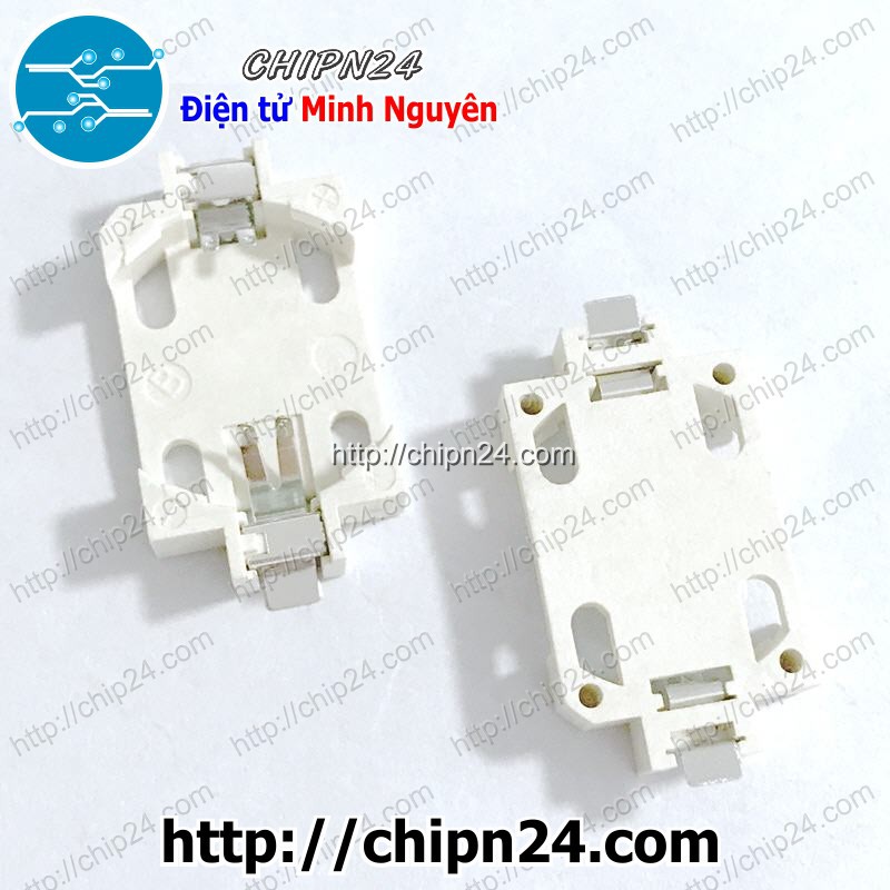 [2 CÁI] Đế pin CR2032 Dán SMD TRẮNG