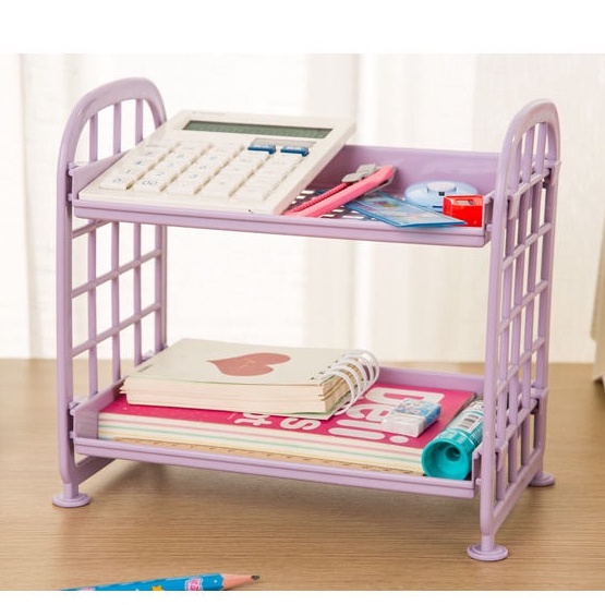 Kệ nhựa 2 tầng mini đựng đồ cá nhân