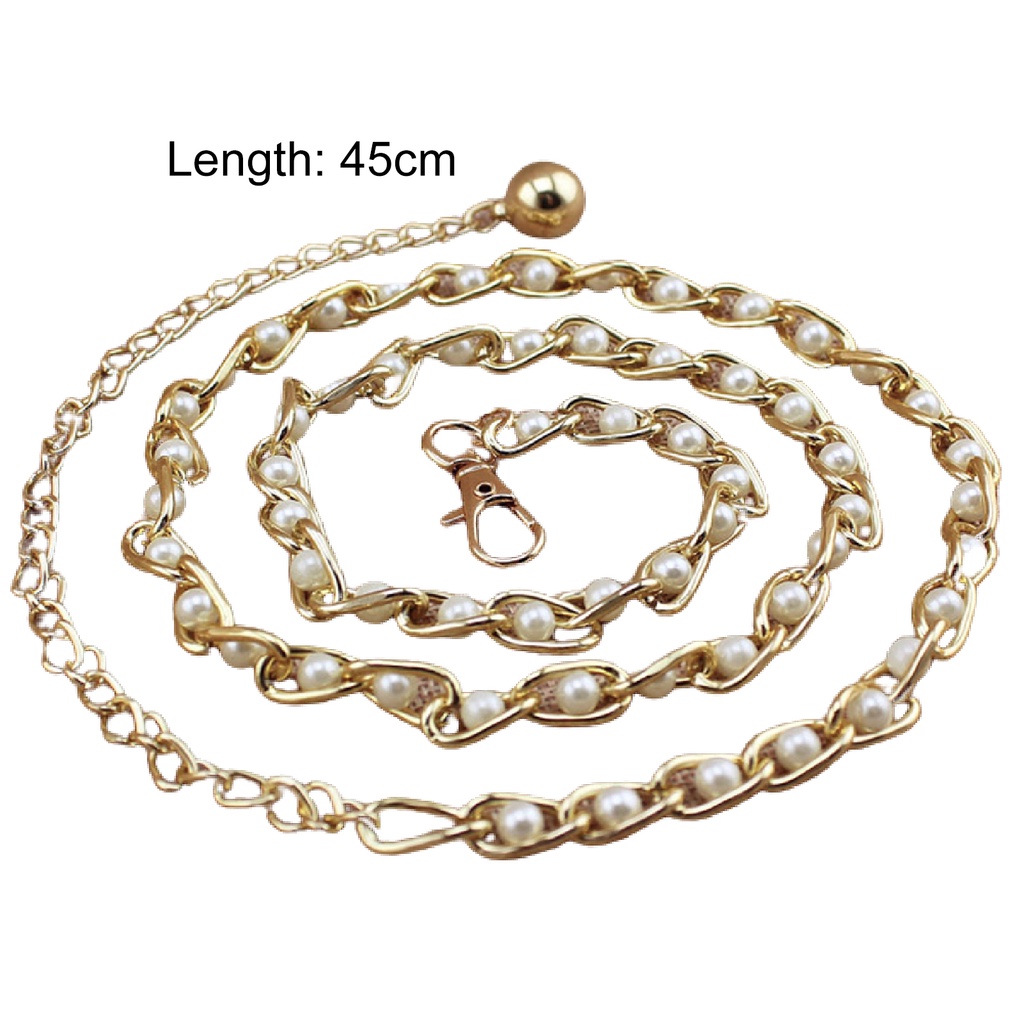 Thắt Lưng Nữ Đính Hạt Giả Ngọc Trai