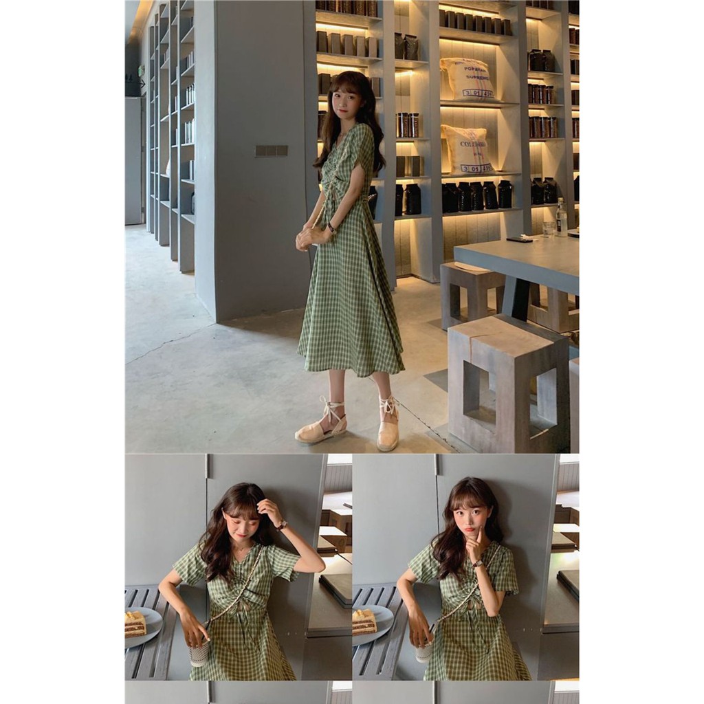 Đầm trễ vai Đầm hoa Váy hoa đầm nữ Đầm Chân váy đầm trễ vai Váy trễ vai Chân váy caro | BigBuy360 - bigbuy360.vn