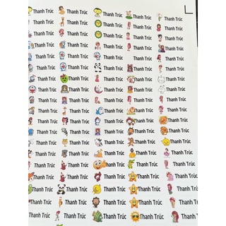 Sticker in tên bé theo yêu cầu