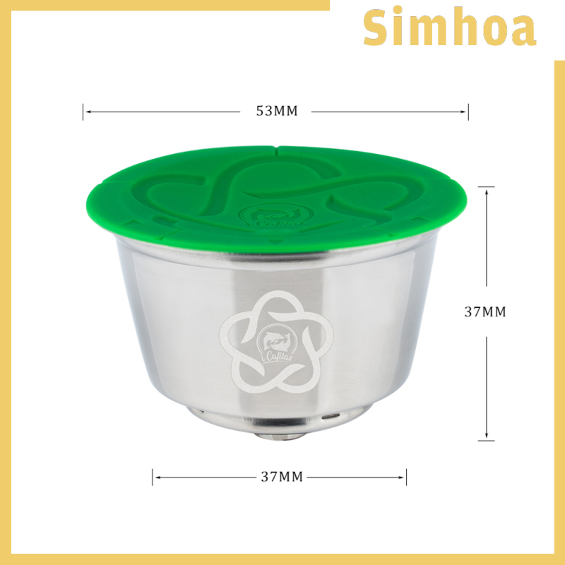 [SIMHOA]Metal Reusable Coffee Capsules Cup Coffee Pods for DolceGusto