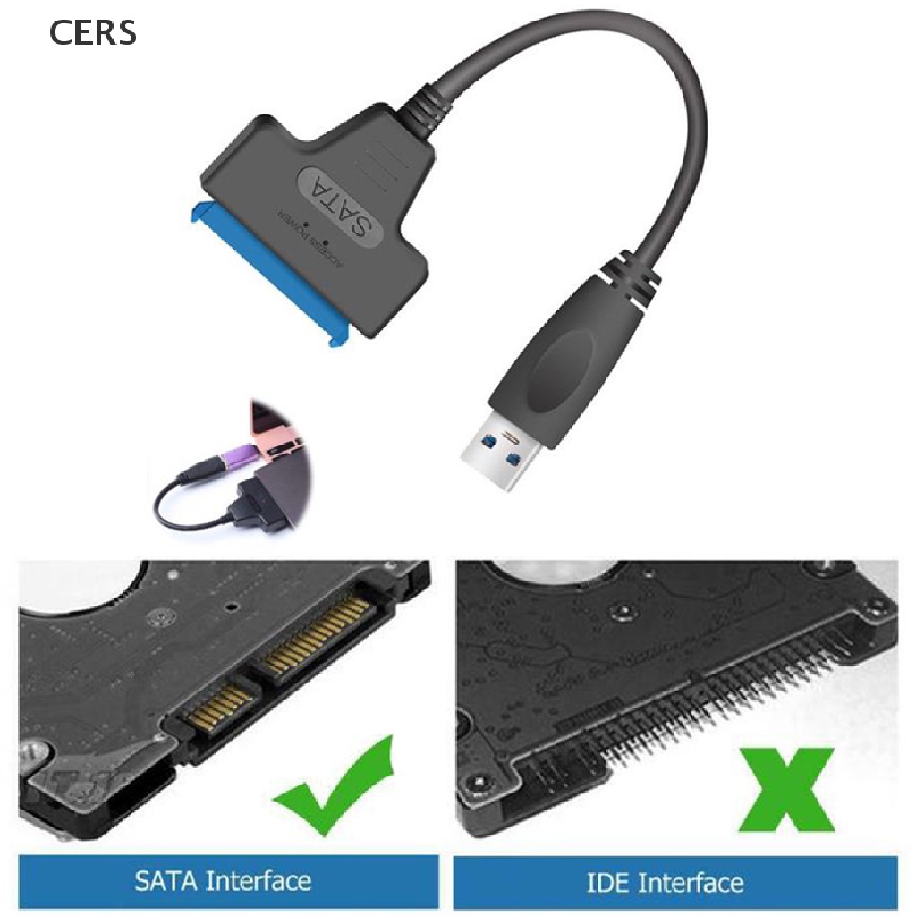 Cáp chuyển đổi USB 2.0 sang ổ cứng SSD SATA 22 chấu thông dụng