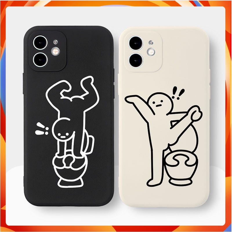 Ốp lưng IPhone  Ngộ Toilet cạnh vuông 6/6plus/6s/6splus/7/7plus/8/8plus/x/xr/xs/11/12/13/14/Pro/Plus/Promax BVC874