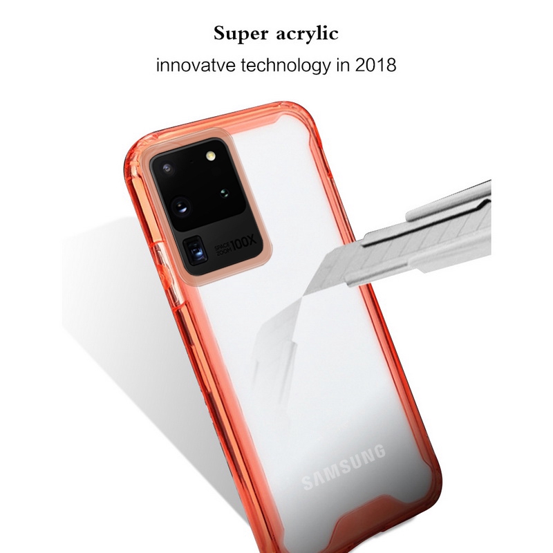 【Ready Stock】Samsung Galaxy S20 Plus Ultra A51 A71 S10 Acrylic Clear Hybrid Case Cover 7/16