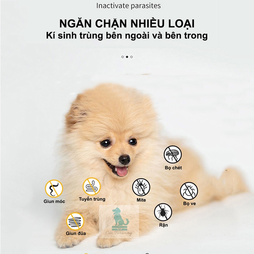 Nhỏ gáy chống kí sinh trùng ve rận cho chó mèo Abanmecitin  - Nhỏ gáy xua đuổi côn trùng cho thú cưng