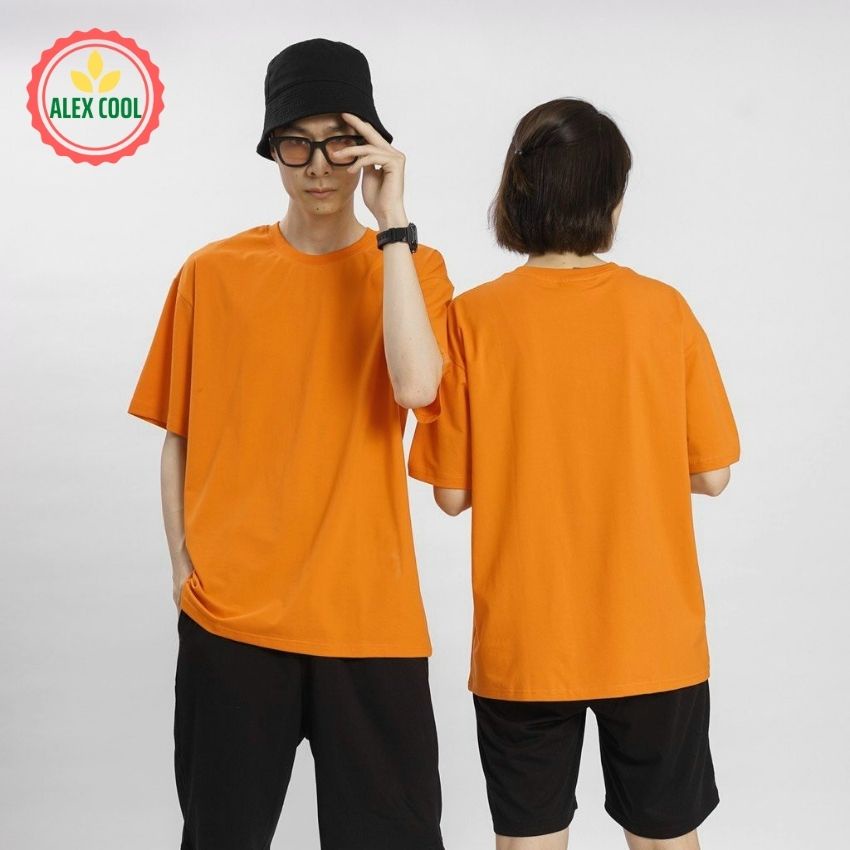 Áo phông nam , áo thun nam tay lỡ chất thun cotton co giãn 4 chiều hình trơn mới alex cool