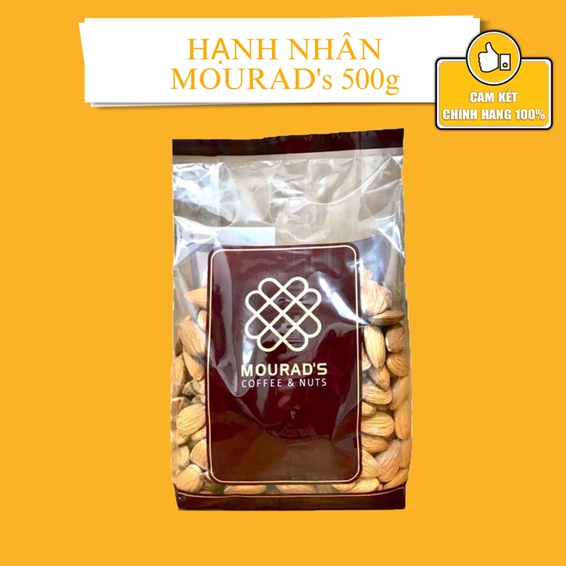 Hạnh nhân Úc- Hạt hạnh nhân Mourad’s nhập khẩu Úc chính hãng( thơm ngon, giòn béo, không hôi dầu, date mới), túi 500g