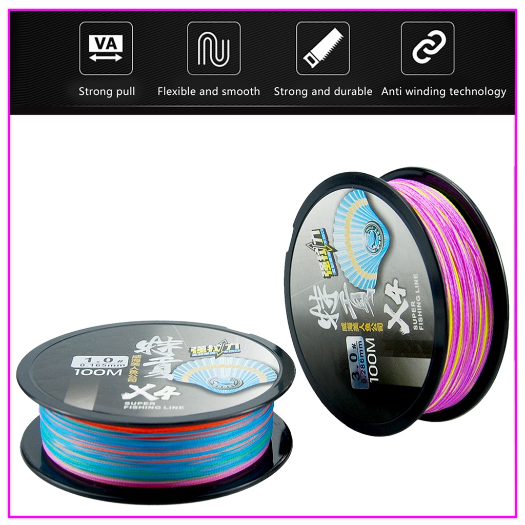 Cuộn Dây Câu Cá 4 Sợi PE Siêu Chắc X4 100M